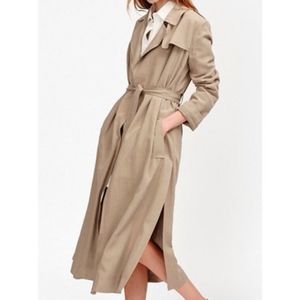 French Connection Beige Duster Belted Trench Coat